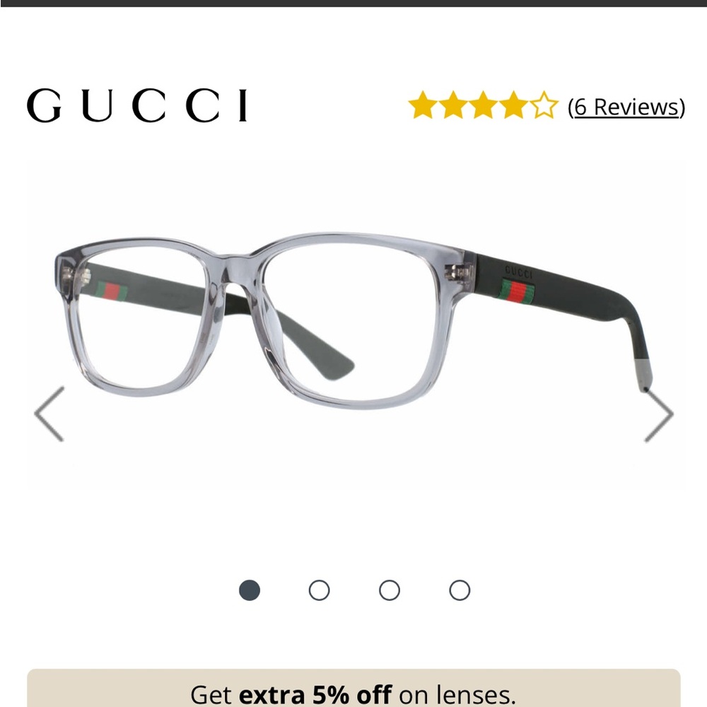 Gucci Gray Eyeglasses